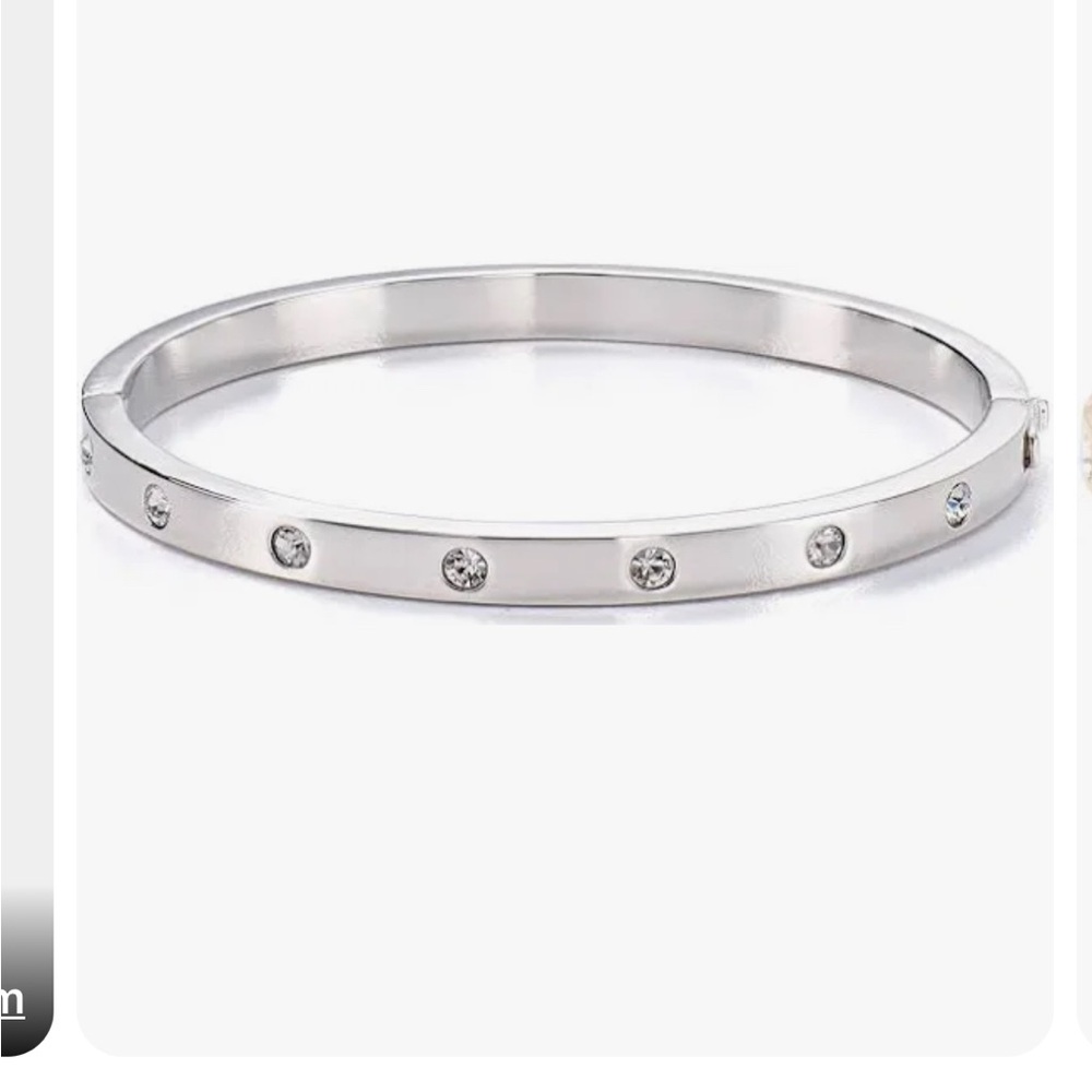 NWT KATE SPADE SILVER BRACELET WITH RHINESTONES